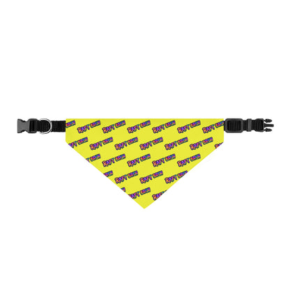 Yellow Tye Dye RAFT BRUH Clip-on Pet Bandana