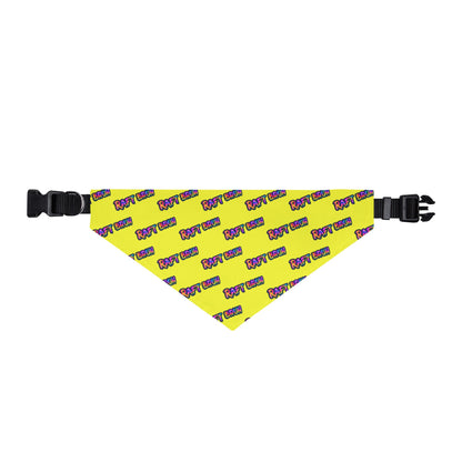 Yellow Tye Dye RAFT BRUH Clip-on Pet Bandana